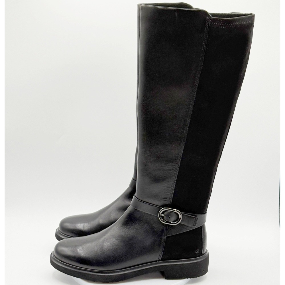 Ecco Metropole Amsterdam Tall Riding Boots Size 37 / US 6-6.5 Womens Black NEW
